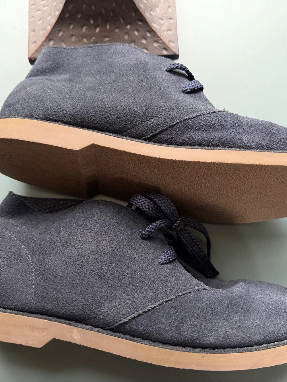 J. Crew Kids Navy Suede Desert Chukka Boots w/ Flexible Crepe Sole school work